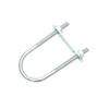 1Pcs Durable Galvanized Q235 Carbon Steel M8 Round Tube Clamp With Baffle Screws Round Bolt Right Angle U-bolt for Round Tube
