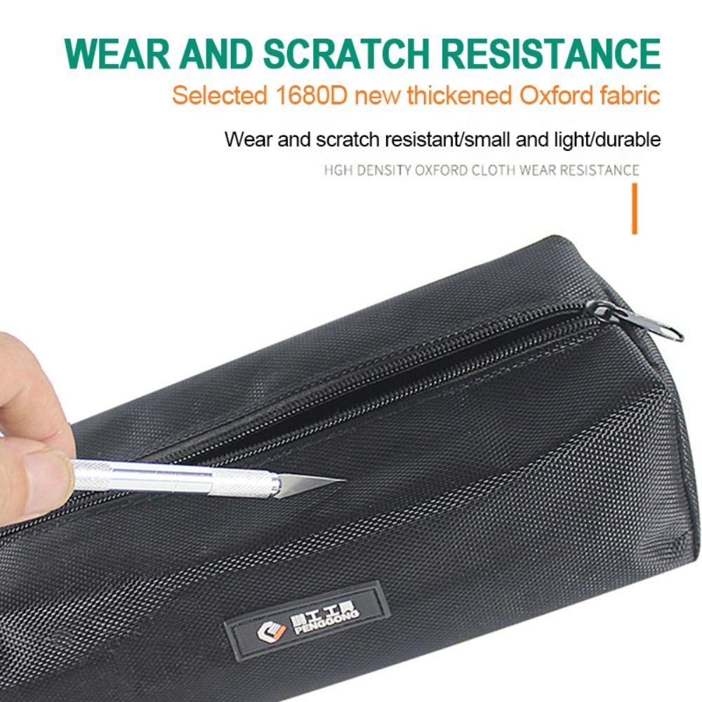 Waterproof Drill Bit Organizer Bag 1680D Oxford Canvas Zipper Pouch Durable Hand Tool Bag Nails