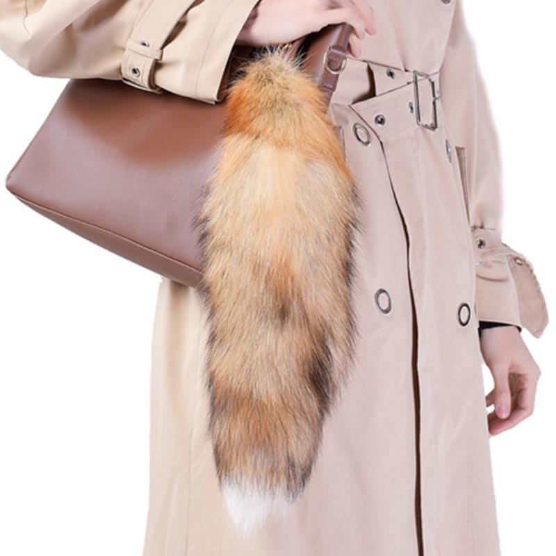 Animal Tail Key Holder Purse Bag Charm  Length 19.7Inch