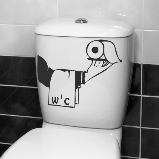 Holding Roll Paper Toilet Sticker Waterproof Removable Self-adhesive PVC Living Room Bathroom