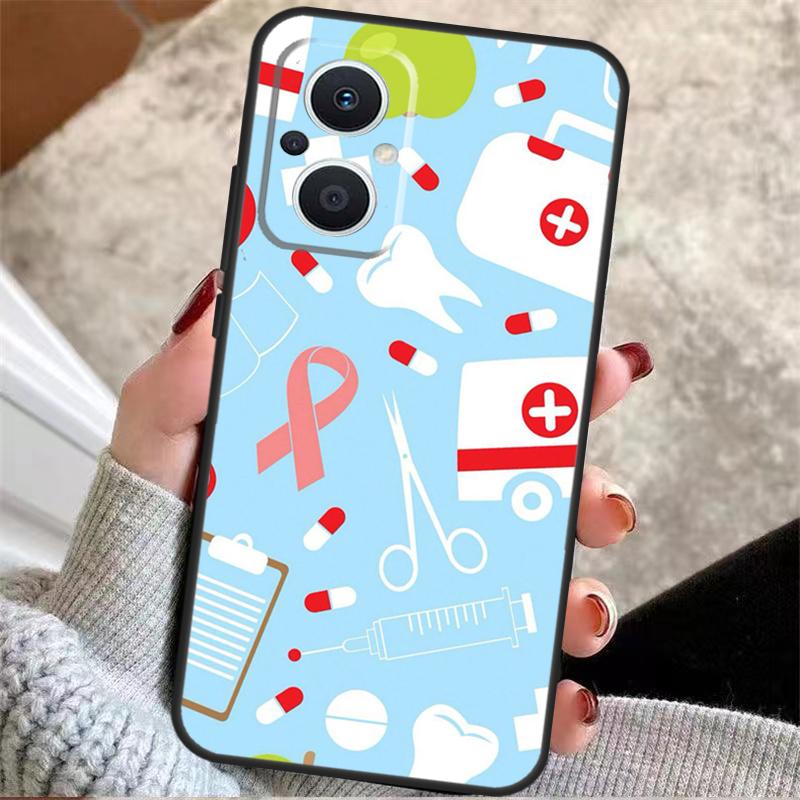 Zahnarzt Zahnärztin Krankenschwester Hülle Für OPPO Reno 3 4 5 6 7 8 Lite 2Z 4Z 5Z 8T OPPO Find X6 X5 Pro X2 Neo X3 Lite Case