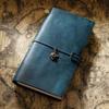Vintage Full Grain Leather Planner Diary Notebook with Loose Leaf Pages A5 Size Sewing Bound Gift