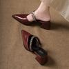 Large size patent leather beautiful fashion high sense bag head slippers women wear summer new with skirt pointed slippers