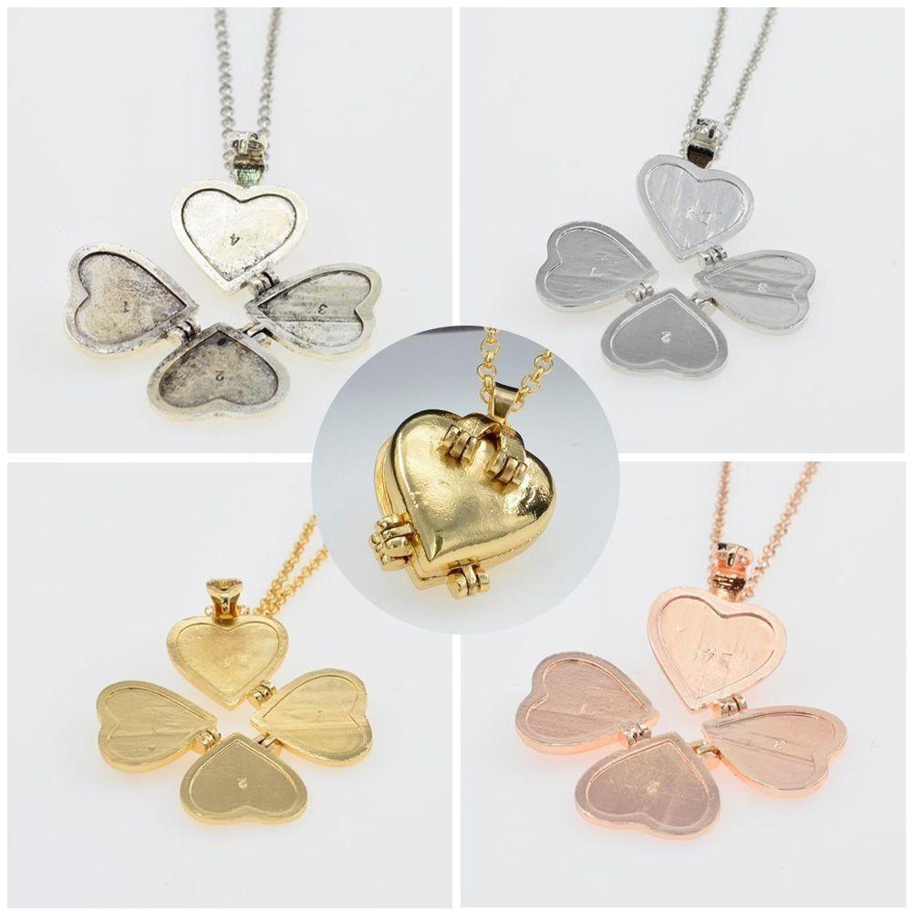 DIY Foto Medaillon 4-lagiger Anhänger Neue Halskette