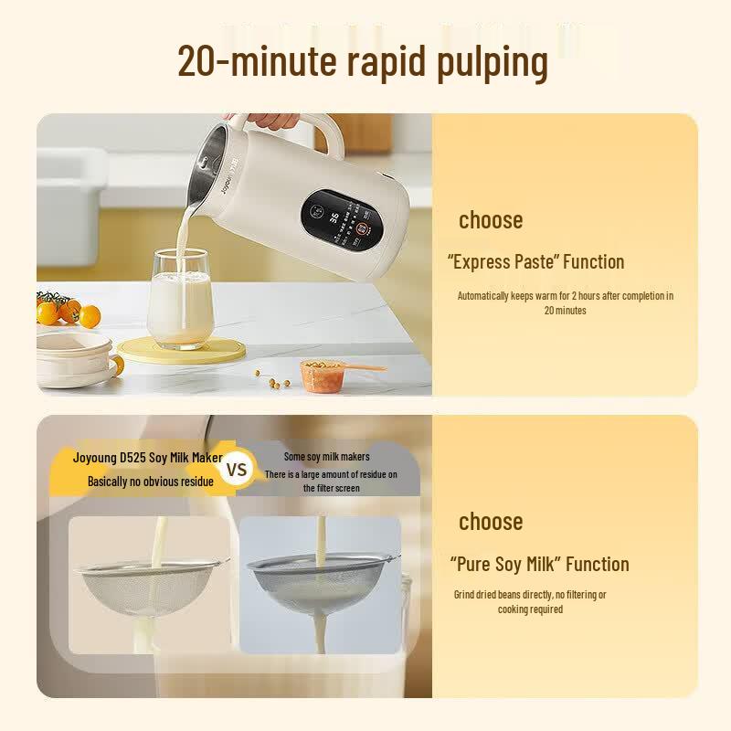 Joyoung 600ml Portable Smart Soy Milk Maker CN Plug (adapter Included)