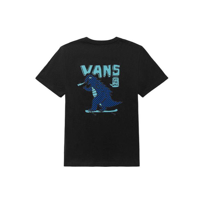 

Vans SS22 Cartoon Dinosaur Graphic Print Crew Neck Short Sleeve T-Shirt Unisex Tops Black VN000908BLK S