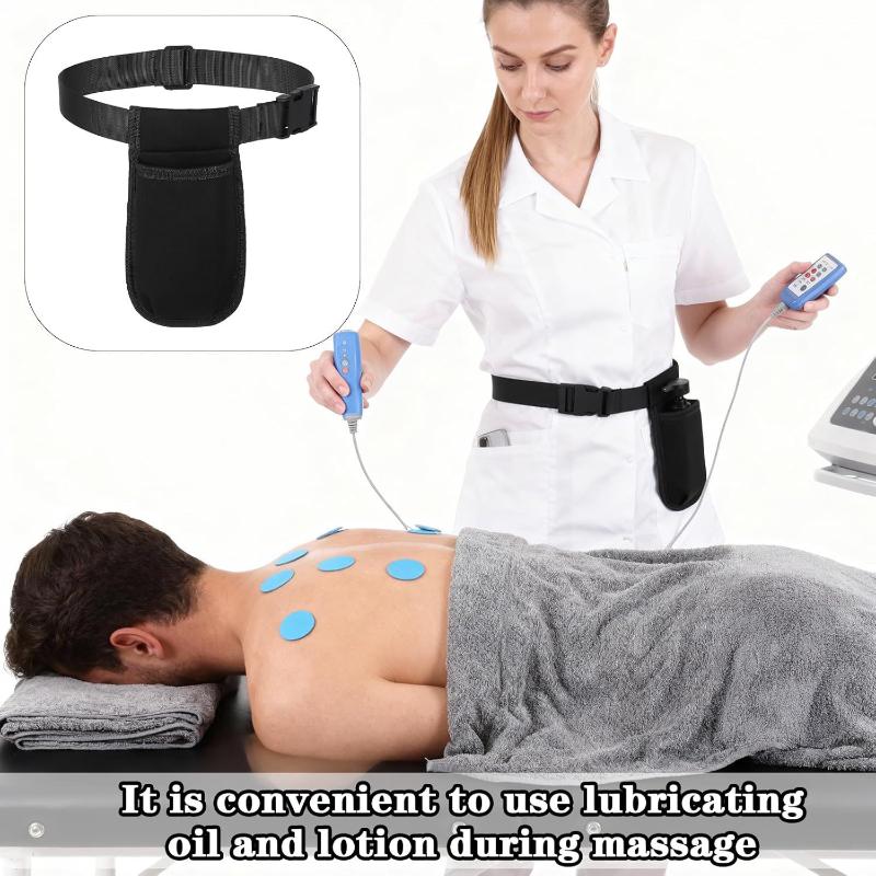 1Pcs Single/Double Hole Massage Bottle Bag Massage Waist Pouch Adjustable Belt Supplies Professional Lotion Pouch For Therapist
