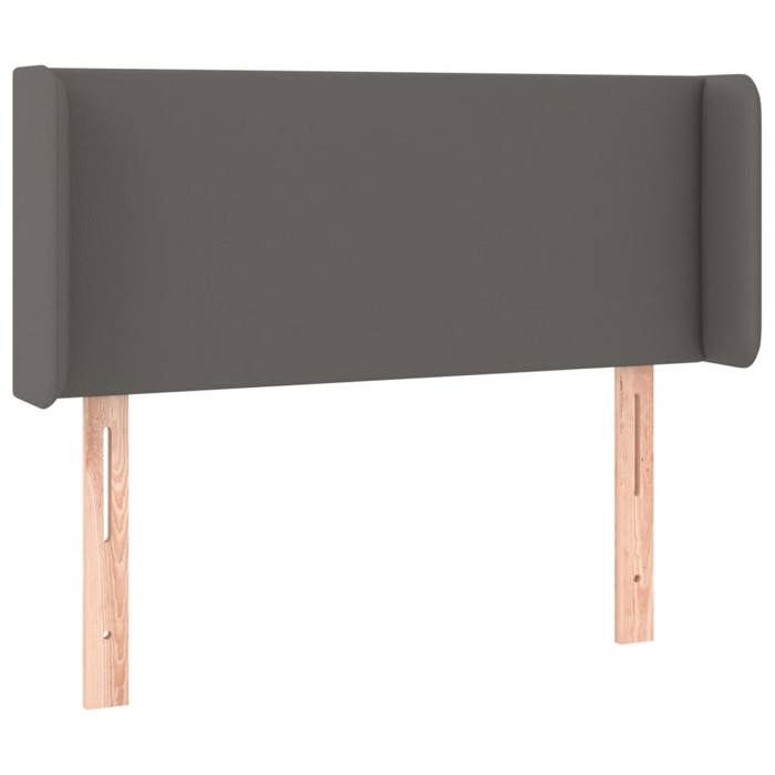 VidaXL Tête de Lit à LED Meuble de Chambre à Coucher Accessoire de Lit Simple Tête de Cadre de Lit Intérieur Gris 3123032