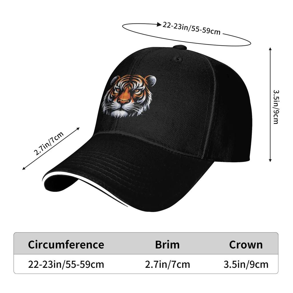 Tiger Baseball Cap  Classic Trucker Hat Summer Couple Women Outdoor Sports Snapback Cap