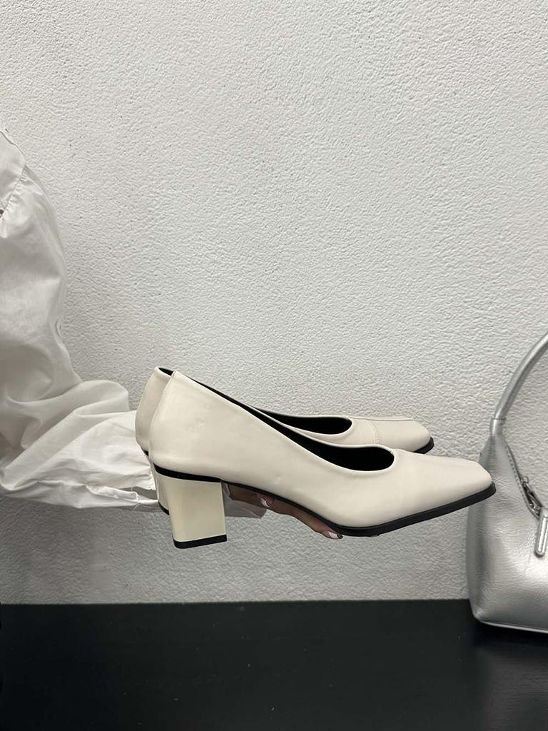 fashion Square Toe Women Pumps 2024 New Arrivals Fashion Ladies Dress Shoes Shallow Slip On Thick High Heels Pumps Autumn Office Shoes