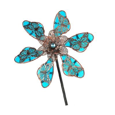 Rotating Wind Spinner Windmill Sculpture Metal Garden Art Weatherproof Yard Decoration Gift Suitable for Lawn Landscape