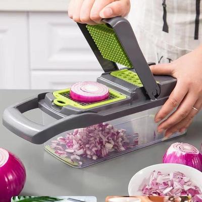 Multifunktionaler Gemüseschneider, Würfelschneider und Reibe