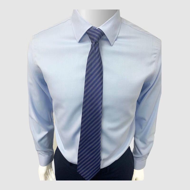 BauNiao Men s Business Long-Sleeve Cotton Shirt One Size