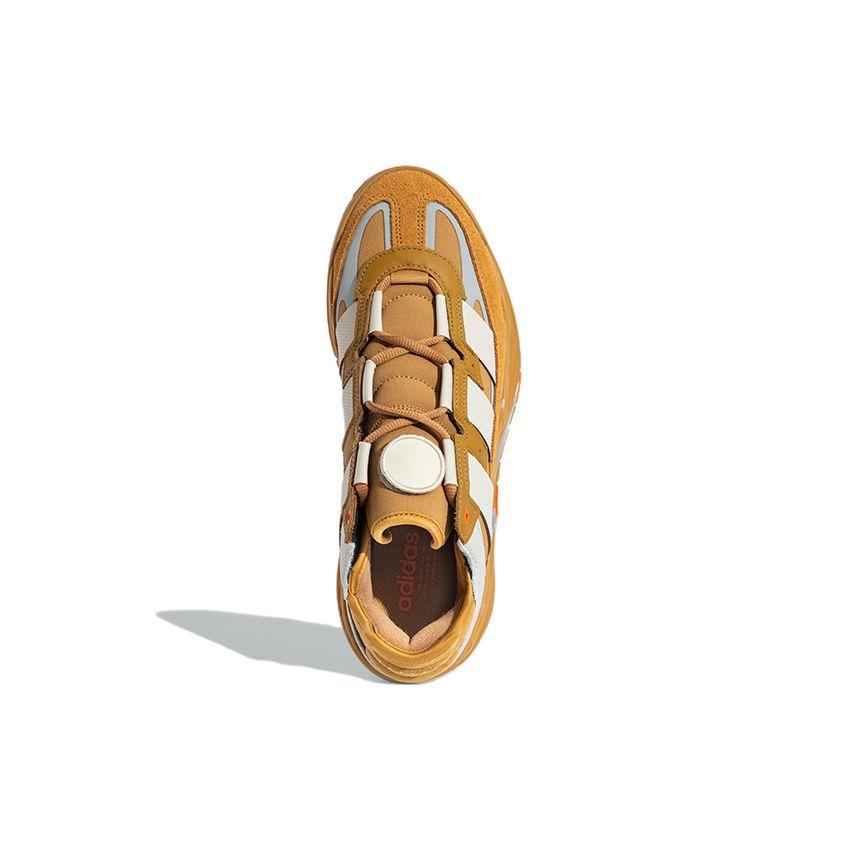 Adidas Originals Niteball 1.0 Leather Classic Sports Slip-Resistant Durable Low-Top Lifestyle Casual Shoes Unisex Sneaker Brown Yellow ID4090