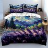 Lavender Field Artistic Nature Set Exquisite Three-Piece Bedding Set Gift For Kids And Adults