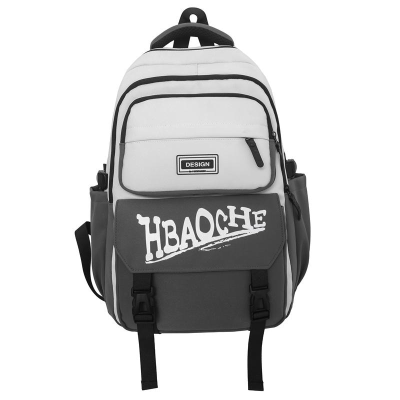Large capacity junior high school students new primary school students double shoulder schoolbag men's and women's trend backpack