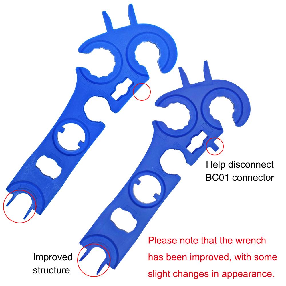 1 Pair Solar Connector Spanner PV Wrench Key Disconnect Removal Assembly Tool 1000V 1500V PV Adapter Cable Solar Panel Inverter