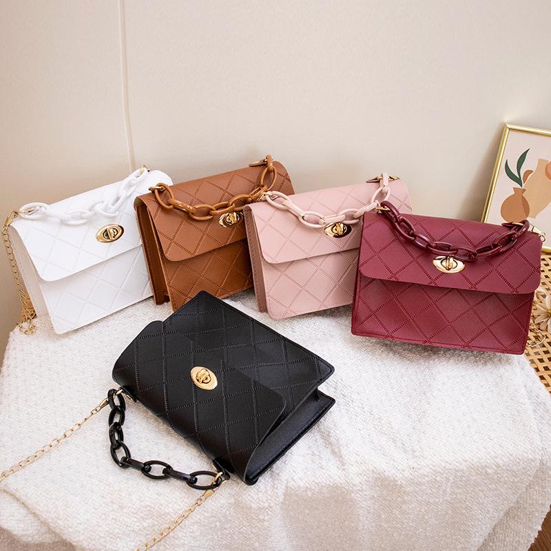 New Handbag Bag Diamond Mobile Phone Bag Small Fragrance Small Square Bag Chain Crossbody Bag