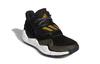 adidas Deep Threat Comfortable And Trendy Breathable Mid Top Children's Basketball Shoes Black Gold FX8644