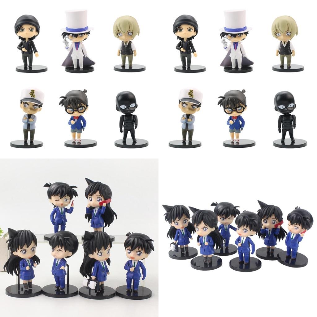 Cute Detective Conan Q Version Figures Set Of 6 Desk Display Cake Topper Home Decoration