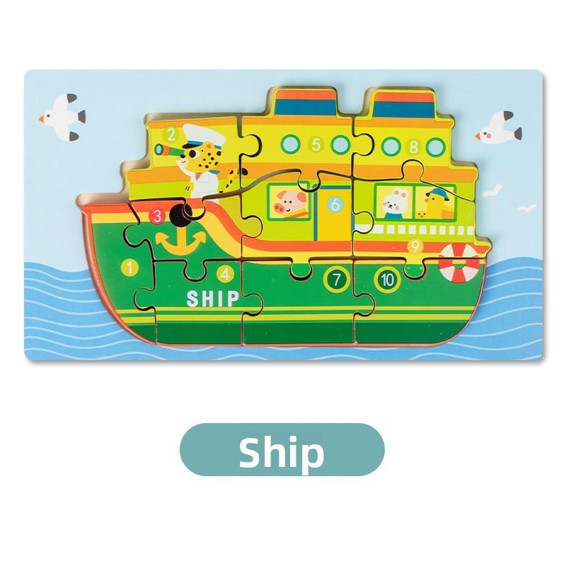 Wooden 3d Puzzle Toy For Preschool Kids With Educational Development For Boys And Girls