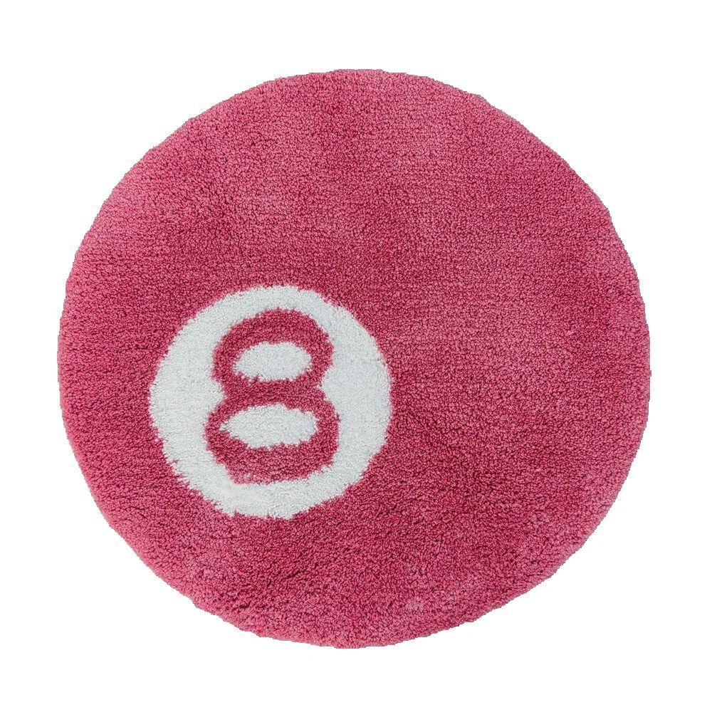 

Розовый Имитация Бильярд 8 Шар Ковер Круглый Тафтинговый Мягкая Подушка для Стула Противоскользящий Коврик для Ванной Комнаты Декор Детской Спальни Ковер Дропшиппинг 60x60CM розовый