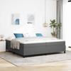 Platform Bed Frame Light Grey 200 x 200 cm Corduroy Fabric