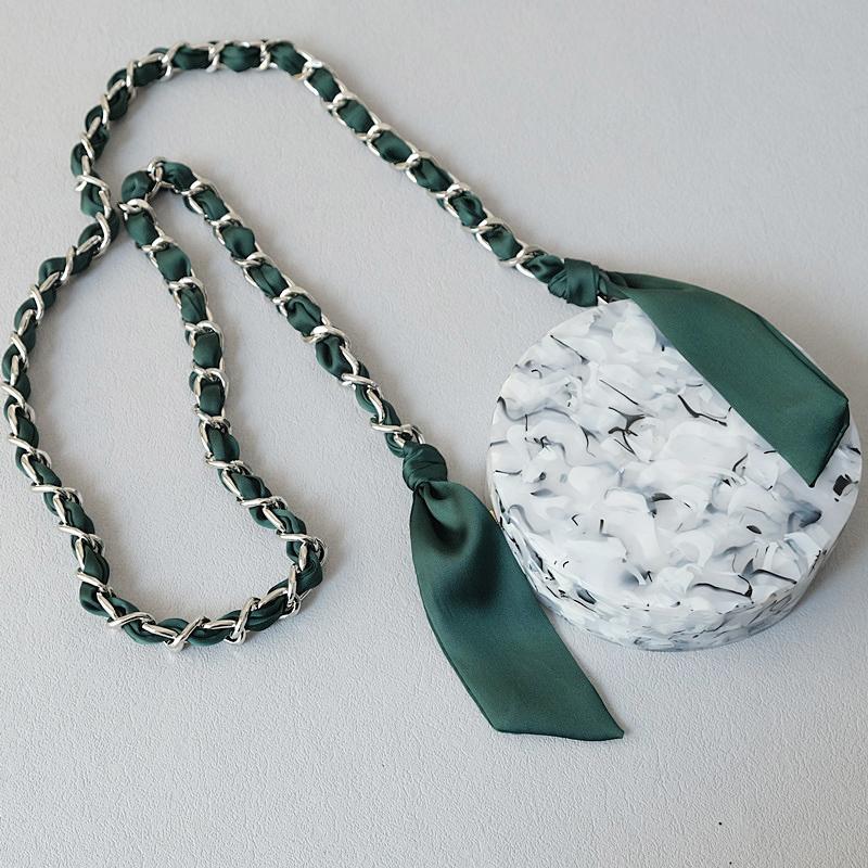 New Fashion Spring Woman Handbag Accessory Chains Detachable Long Cross Body Solid Cute Silk Strap Women Luxury Chain Bag Handles