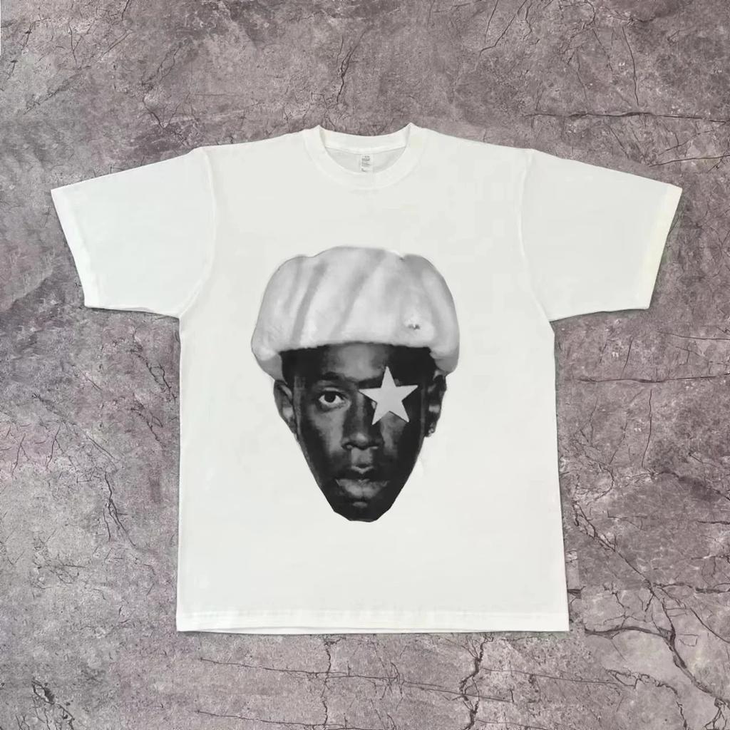 Rapper Frank Retro Graphic T Shirt Men's Hip Hop Ocean Album Clothing T-Shirts Y2k Unisex Blond Fashion Oversized Cotton T-shirt