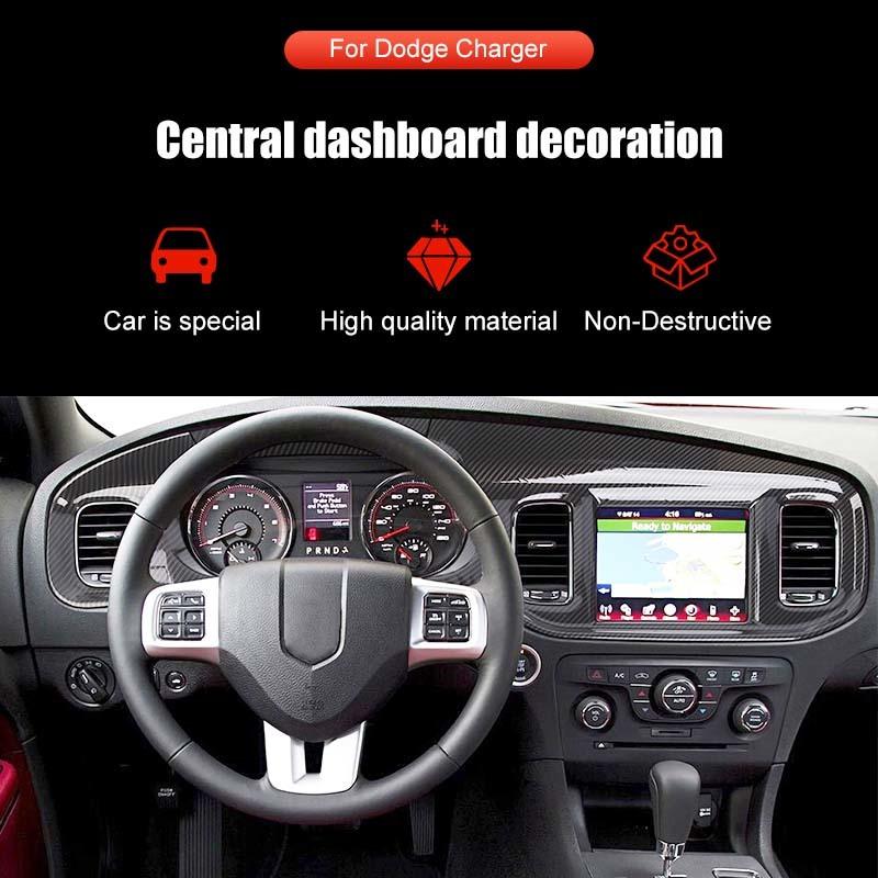 Center Control Dashboard Dekoration Abdeckung Aufkleber für Dodge Charger 2011-2014 ABS Auto Zubehör