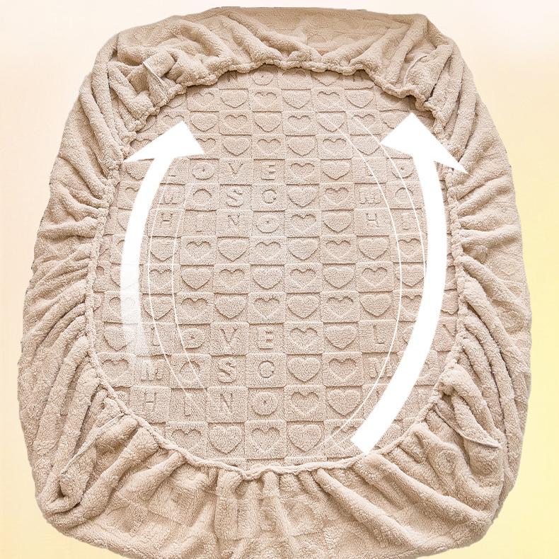 2025Warme Milch Samt Bettlaken Einzelstück Herbst Winter Bettdecke Taft Matratzenschoner