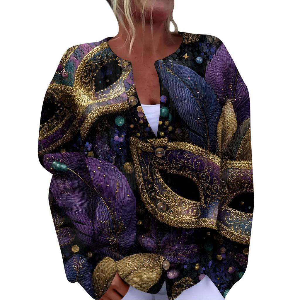 Жіночий модний фестивальний в'язаний кардиган з довгими рукавами та застібкою на ґудзики