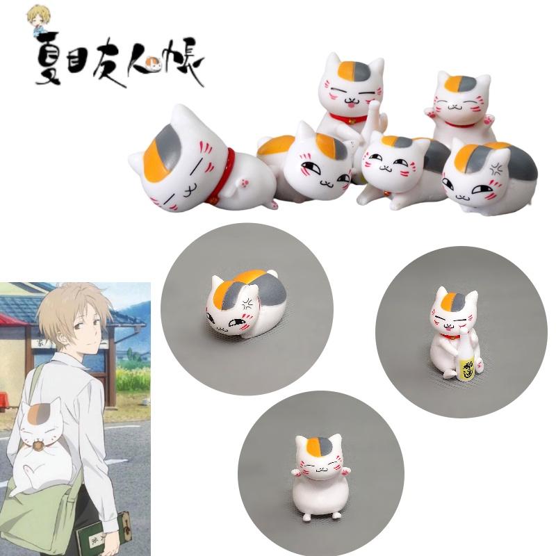 Large Size 6 Styles Natsume's Friend Cat Teacher Action Figure Anime Cat Twist Egg Micro Landscape Decoration Ornament Pvc Material