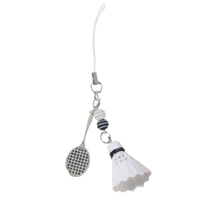 Elegante Accessorio Sportivo Portachiavi a Forma di Racchetta da Badminton Per Tenere in Ordine le Chiavi in Movimento Ideale per Appassionati e Uso Quotidiano