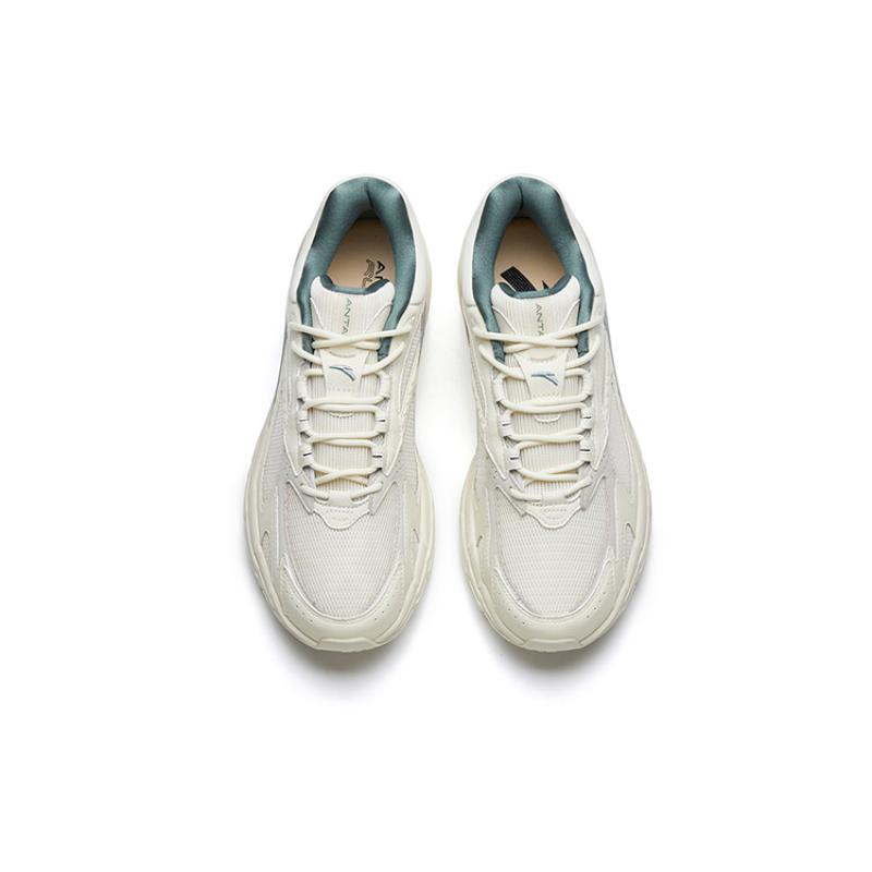 Anta AT951 Low-Top Sports Casual Shoes Men's Beige White Green Sneakers 912235596-6