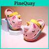Schattige eenhoorn kinderklompjes, ademende antislip zomersandalen voor meisjes in wit, roze, geel en groen.