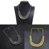 Vintage Alloy Geometric Necklace With Water Wave Chain For Fashion Enthusiasts