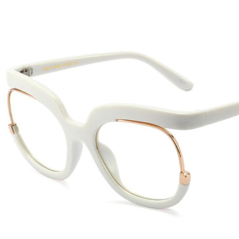 Popular White Reading-Purpose Glasses Women Large Transparent Round Farsightness Eyeglasses Diopters 0 To +600 Unisex Sturdy Thick Frame Glasses