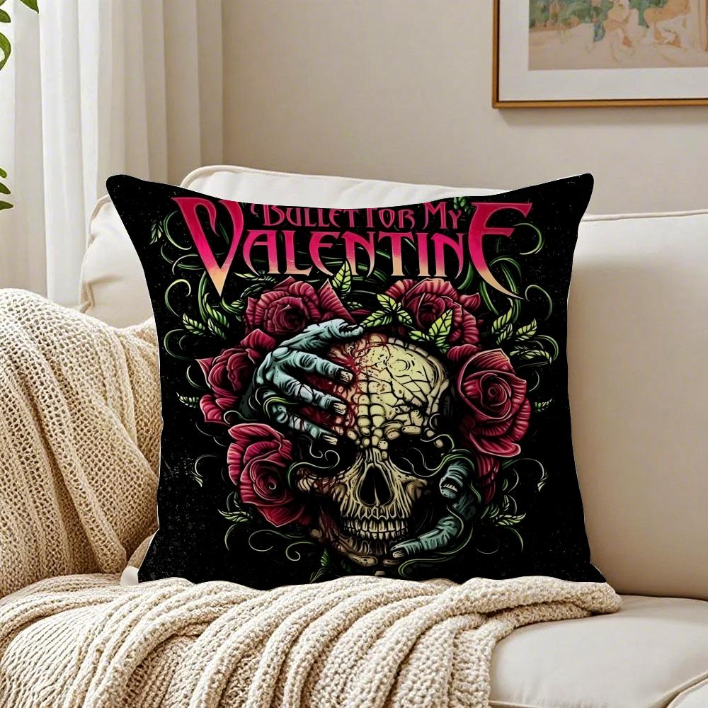 band emotional BBullet for My VValentine Cushion Cover Pillowcase Antidustmite living Room Sofa Decor Cushion Room