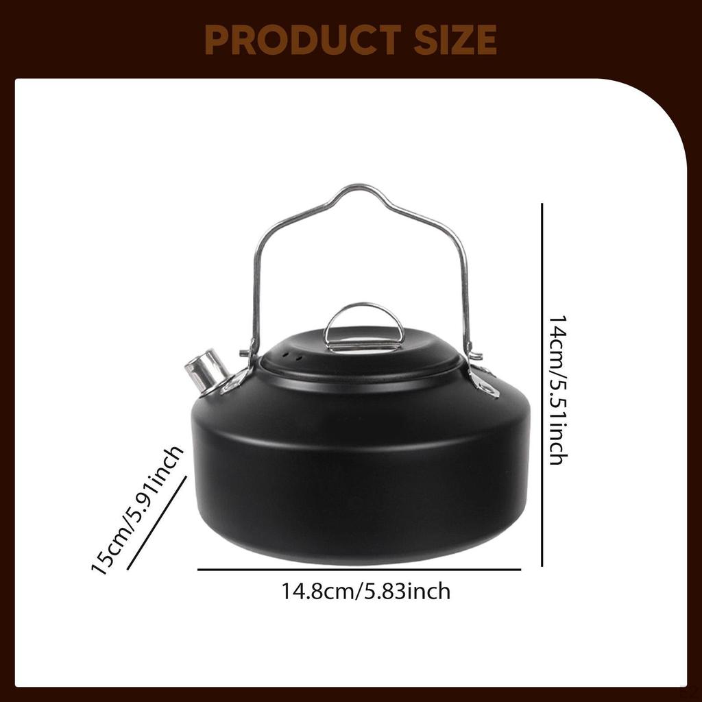 Camping Kettle Tea Portable Compact ,Fast Heating, Open Campfire Stainless Steel Water Boiler