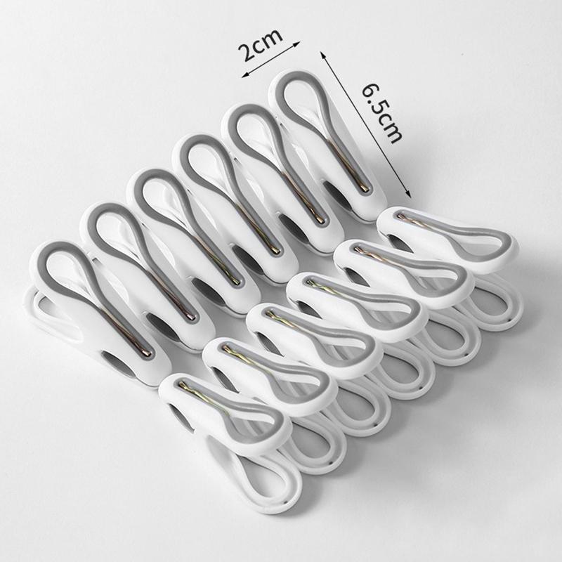 

12 шт. прищепок для белья, одинарные прищепки для белья, бытовые хлопковые вешалки для одеял, фиксированная большая ветрозащитная клипса, органайзер для одежды