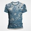 Maglia da Calcio alla Moda con Motivo Bandiera Israeliana da Uomo Estiva Trendy Emblema Nazionale T-shirt Stampate 3D Magliette Casual Oversize Top
