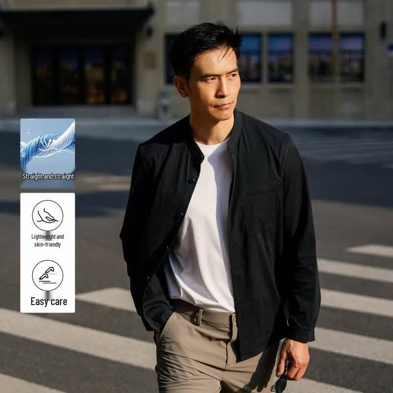 EMZ Men s Spring Summer Stand-Collar Jacket M