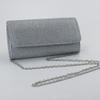 Chic Shimmer Clutch Purse, Compact Envelope Style Evening Bag with Gold Chain for Woman Crossbody Bags Parties Shoulder Purse