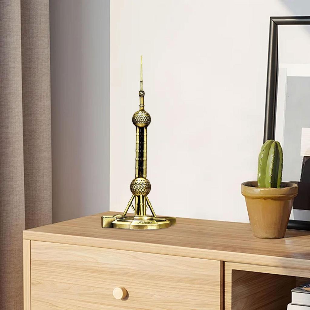 Tower Statue Architecture Model Home Decor Simulation Gift 3D Travel Souvenir for Countertop Office