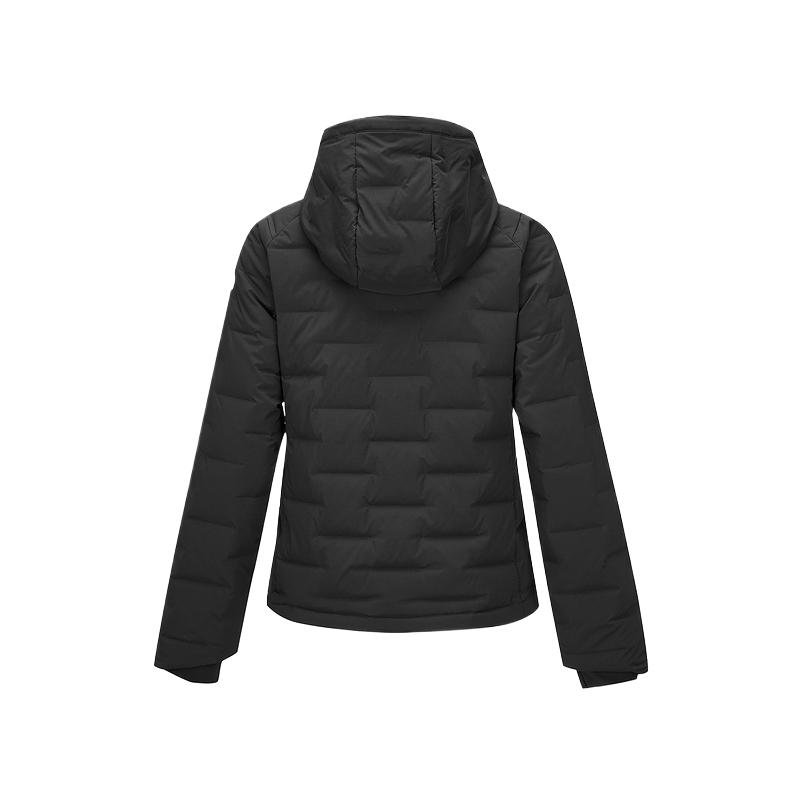 Skechers Basic Sports Series Warm Windproof Slim Fit Comfortable Down Jacket Women Outerwear Carbon-Black P424W063-0018