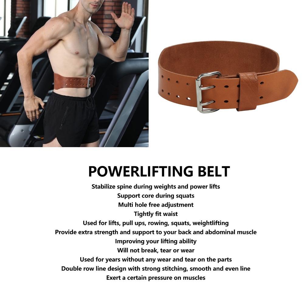 Full Grain Cowhide Weightlifting Belt Adjustable Full Grain Cowhide Gym Workouts