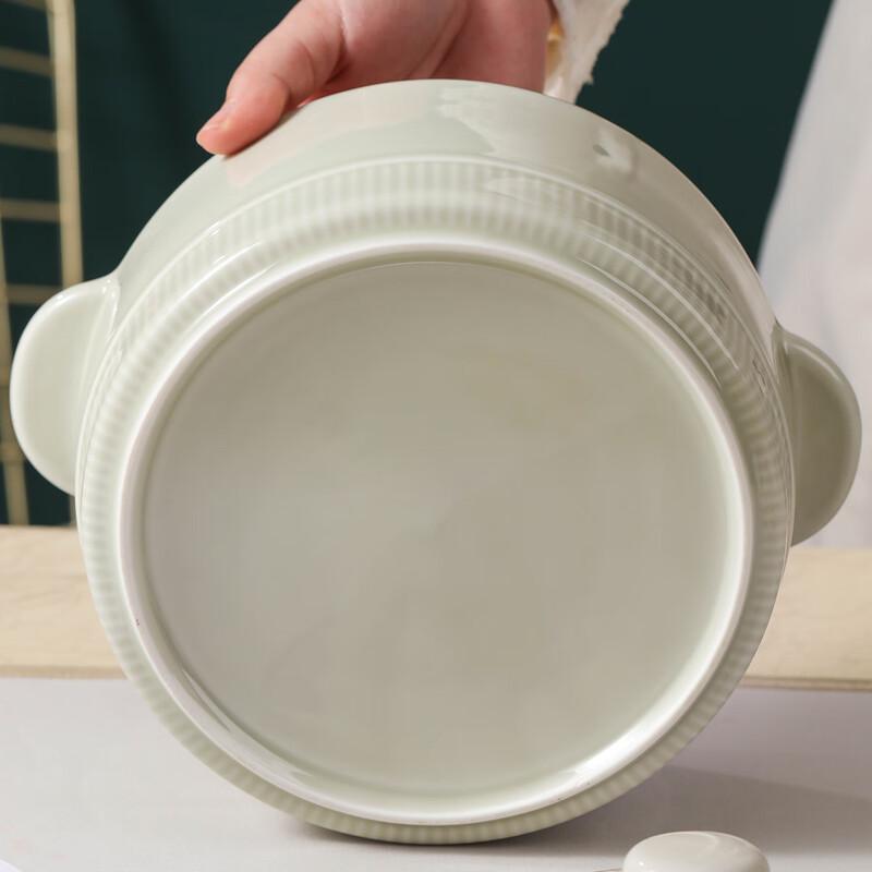 Jingdezhen Keramik 9-Zoll Suppen- & Reistopf mit Doppelgriff