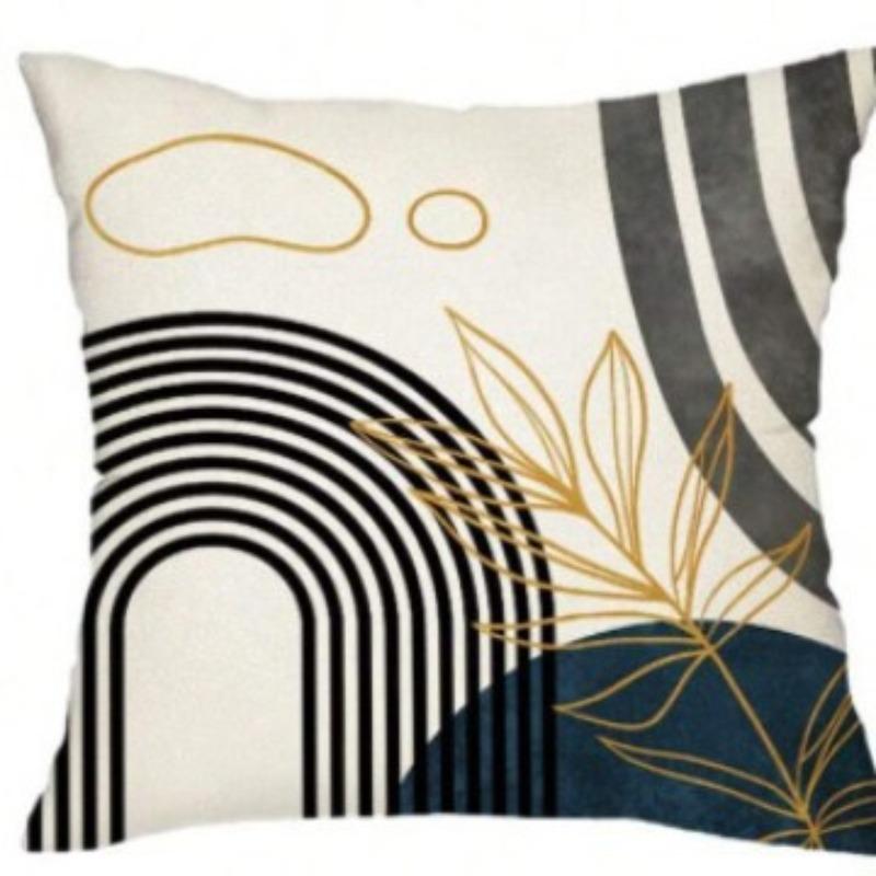 Modern Geometric Abstract Pattern Pillow Case Linen Printing Sofa Office Decorative Cushions
