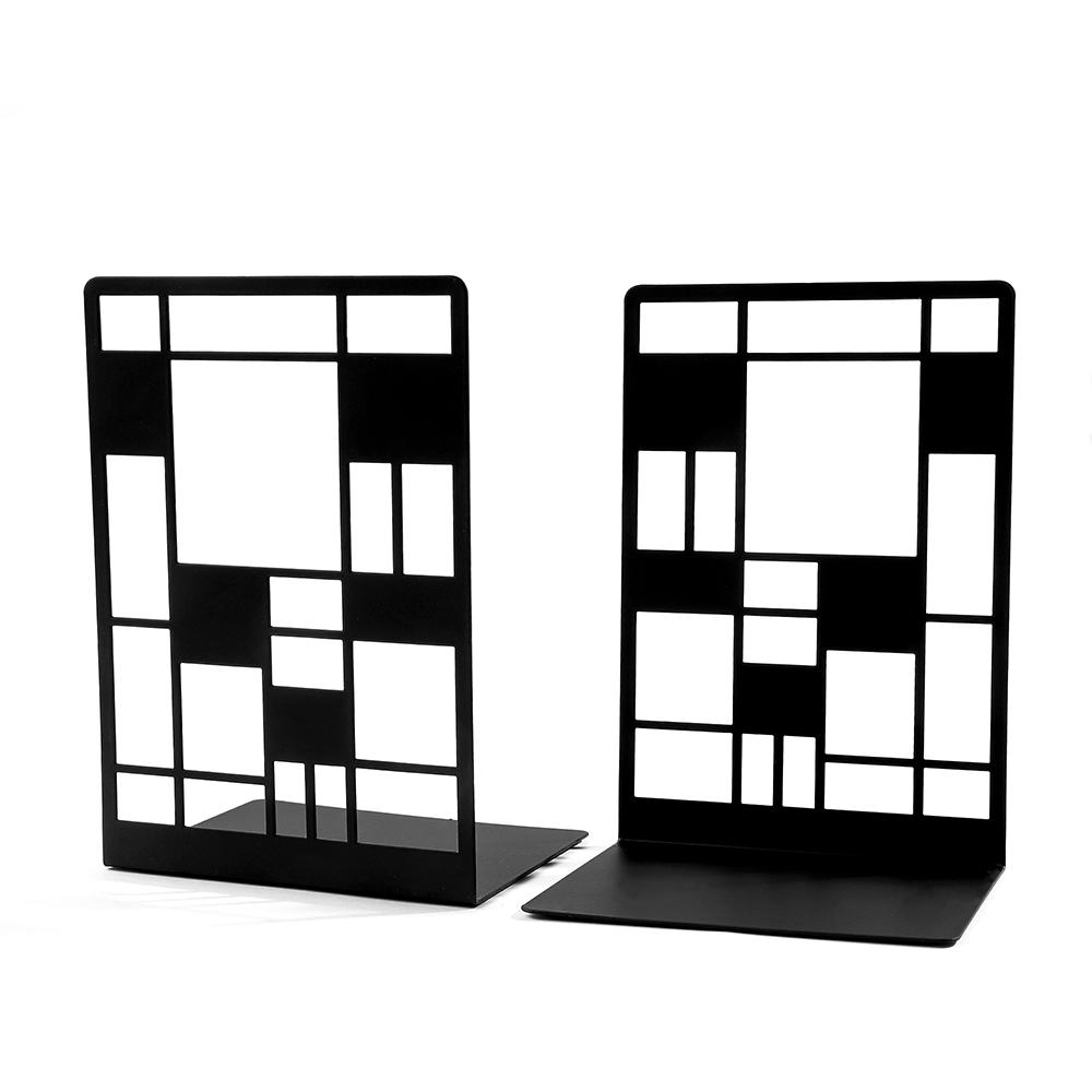 2 Pcs Color Railings Book Ends For Shelves Duty Bookend For Heavy Books Organizer Book Home Bookend Book Rack Holder Stand Shelf